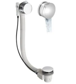 Polysan Toebehoren - Badafvoer En Vul Overloopcombinatie Met Bowden, Lengte 775 Mm, Chroom 71685