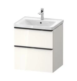Duravit D-Neo - Wastafelonderkast 625x584x452 Mm, 2 Laden, Glanzend Wit DE4359022220000