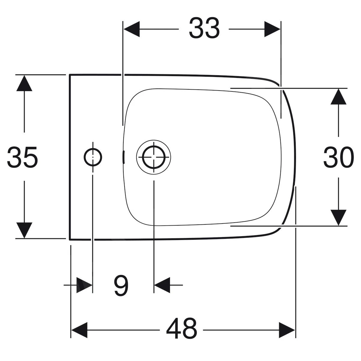 Geberit Selnova Compact - Wandbidet, 480x350 Mm, Wit 500.272.01.1 2 Geberit Selnova Compact - Wandbidet, 480x350 Mm, Wit 500.272.01.1 - Afbeelding 2