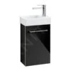 Villeroy & Boch Avento - Wastafelkast, 340x514x202 Mm, 1 Deur, Crystal Black A87601B3