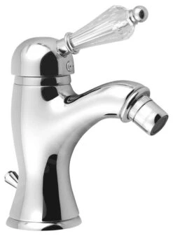 Sapho Kirké - Crystal Bidetkraan, Met Waste, Chroom KI03KC