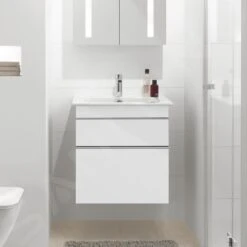 Villeroy & Boch Venticello - Wastafelkast, 603x590x502 Mm, 2 Laden, Glosy White A92401DH -Duravit || Geberit || Grohe Verkoopwinkel e68976748dfb7f4ddf056473