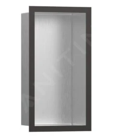 Hansgrohe XtraStoris Individual - Inbouwnis Met Designlijst, 300x150x100 Mm, Geborsteld Rvs/geborsteld Zwart Chroom 56094340
