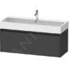 Duravit Ketho.2 - Wastafelkast 440x1184x460 Mm, 1 Lade, Grafiet Mat K25079049490000