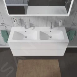 Duravit L-Cube - Wastafelonderkast 550x1290x481 Mm, 2 Laden, Glanzend Wit LC625802222 -Duravit || Geberit || Grohe Verkoopwinkel e8c0f8bb7566487a1146e557