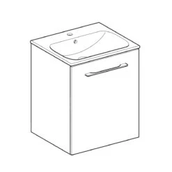 Geberit Selnova Square - Wastafelonderkast 635x588x480 Mm, Met Wastafel, 1 Deur, Hickorynoot 501.254.00.1 -Duravit || Geberit || Grohe Verkoopwinkel e98fde1870de757dbfe4f275