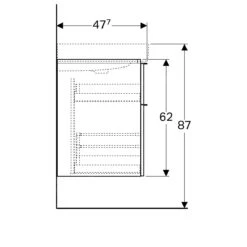 Geberit ICon - Wastafelonderkast Voor Dubbele Wastafel, 1190x620x477 Mm, Platina Hoogglans 840522000 -Duravit || Geberit || Grohe Verkoopwinkel e9b25e482b14420e8ba84dc8