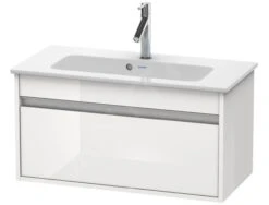 Duravit Ketho - Wastafelonderkast Compact 410x800x385 Mm, 1 Lade, Glanzend Wit KT642302222