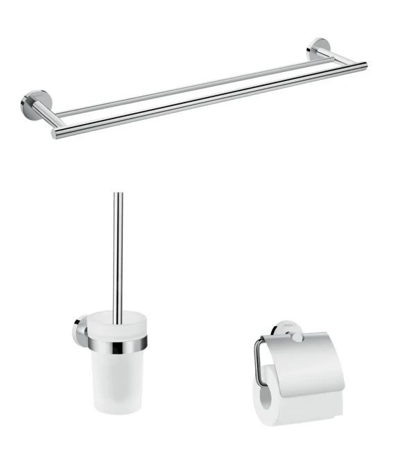 Hansgrohe Logis Universal - Accessoireset, Chroom 41727000 1 Hansgrohe Logis Universal - Accessoireset, Chroom 41727000