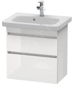Duravit DuraStyle - Wastafelonderkast Compact, 610x580x368 Mm, 2 Laden, Glanzend Wit DS647902222