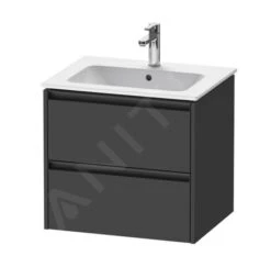 Duravit Ketho.2 - Wastafelkast 550x610x480 Mm, 2 Laden, Grafiet Mat K25262049490000