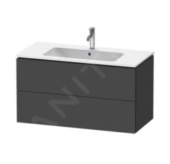 Duravit L-Cube - Wastafelonderkast 550x1020x481 Mm, 2 Laden, Grafiet Mat LC624204949