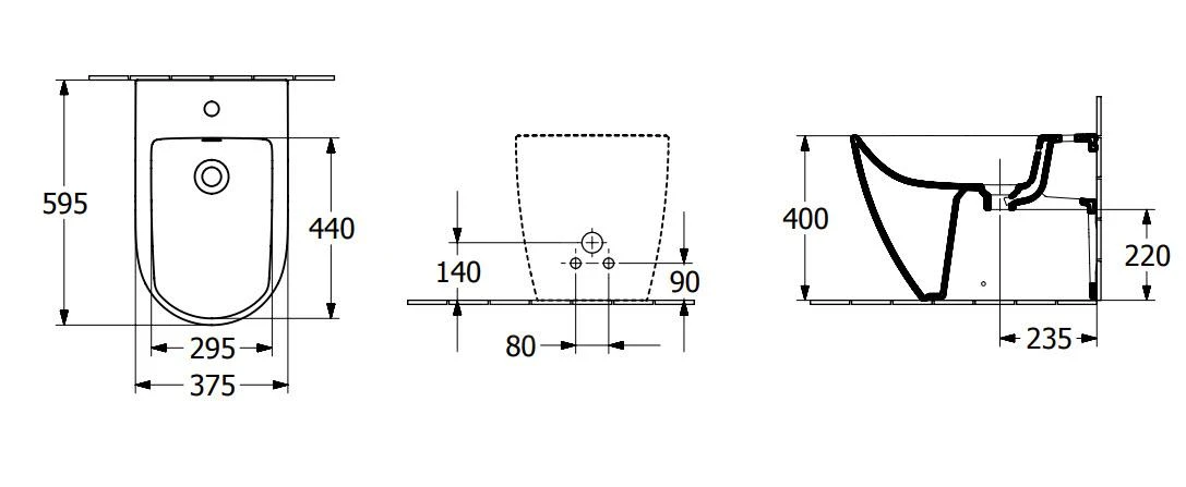 Villeroy & Boch Subway 3.0 - Staand Bidet, Met Overloop, Kraangat, CeramicPlus, Alpine Wit 447100R1 2 Villeroy & Boch Subway 3.0 - Staand Bidet, Met Overloop, Kraangat, CeramicPlus, Alpine Wit 447100R1 - Afbeelding 2