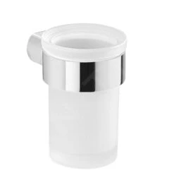 Sapho Gedy Pirenei - Tandenborstelhouder Met Houder, Melkglas/chroom PI1013