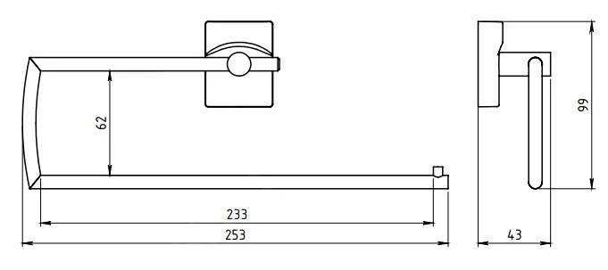 Novaservis Metalia 12 - Papieren Handdoekhouder, Chroom 0251,0 2 Novaservis Metalia 12 - Papieren Handdoekhouder, Chroom 0251,0 - Afbeelding 2