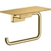 Hansgrohe AddStoris - Toiletrolhouder Met Planchet, Gepolijst Goud 41772990