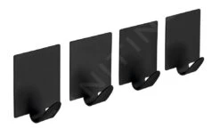 Sapho Accessoires - Pirenei Zelfklevende Haak, 4 St, Mat Zwart 33201