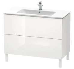 Duravit L-Cube - Wastafelonderkast 856x1020x481 Mm, 2 Laden, Glanzend Wit LC662702222