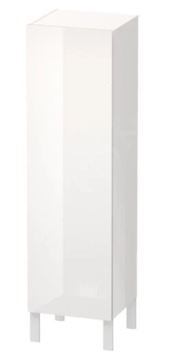Duravit L-Cube - Hoge Badkamerkast 1320x400x363 Mm, Links, Glanzend Wit LC1178L2222