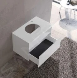 Keuco Stageline - Wastafelonderkast, 800x550x490 Mm, Met Uitsparing Voor Wastafel En Kraan Rechts, Met Verlichting En USB, Wit 32865300100 -Duravit || Geberit || Grohe Verkoopwinkel f33230499944e4af4edc0937