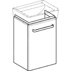 Geberit Selnova Compact - Wastafelkast, 400x340x604 Mm, 1 Deur, Glanzend Wit/mat Wit 501.490.00.1 -Duravit || Geberit || Grohe Verkoopwinkel f354215f95a08d658e61d6a9