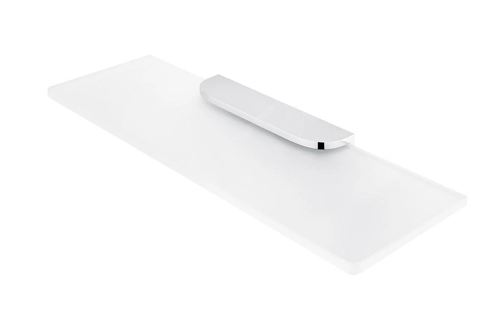 Nimco Nikau - Plank, Lengte 400 Mm, Mat Glas/chroom NK 30091B-40-26 1 Nimco Nikau - Plank, Lengte 400 Mm, Mat Glas/chroom NK 30091B-40-26