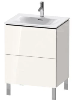Duravit L-Cube - Wastafelonderkast 856x620x481 Mm, 2 Laden, Glanzend Wit LC659502222