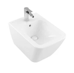 Villeroy & Boch Finion - Wandbidet Met Overloop, 375x560 Mm, CeramicPlus, Stone White 446500RW