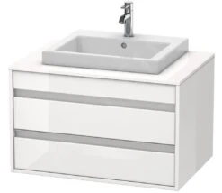 Duravit Ketho - Wastafelonderkast 496x800x550 Mm, 2 Laden, Glanzend Wit KT675402222