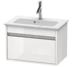 Duravit Ketho - Wastafelonderkast Compact 410x600x385 Mm, 1 Lade, Glanzend Wit KT642202222
