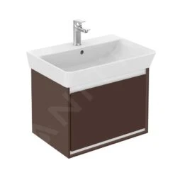 Ideal Standard Connect Air - Wastafelonderkast Cube 500 Mm, Mat Bruin/mat Lichtbruin E0842VY