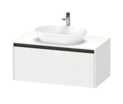 Duravit Ketho.2 - Wastafelonderkast Met Uitsparing 459x1000x550 Mm, 1 Lade, Mat Wit K24886018180000