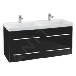 Villeroy & Boch Avento - Wastafelkast, 1180x514x452 Mm, 4 Laden, Crystal Black A89300B3