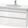 Duravit DuraStyle - Wastafelonderkast 610x1000x453 Mm, 2 Laden, Glanzend Wit DS648502222