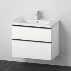 Duravit D-Neo - Wastafelonderkast Met Wastafel, 800x650x480 Mm, 2 Laden, Mat Wit DE012101818
